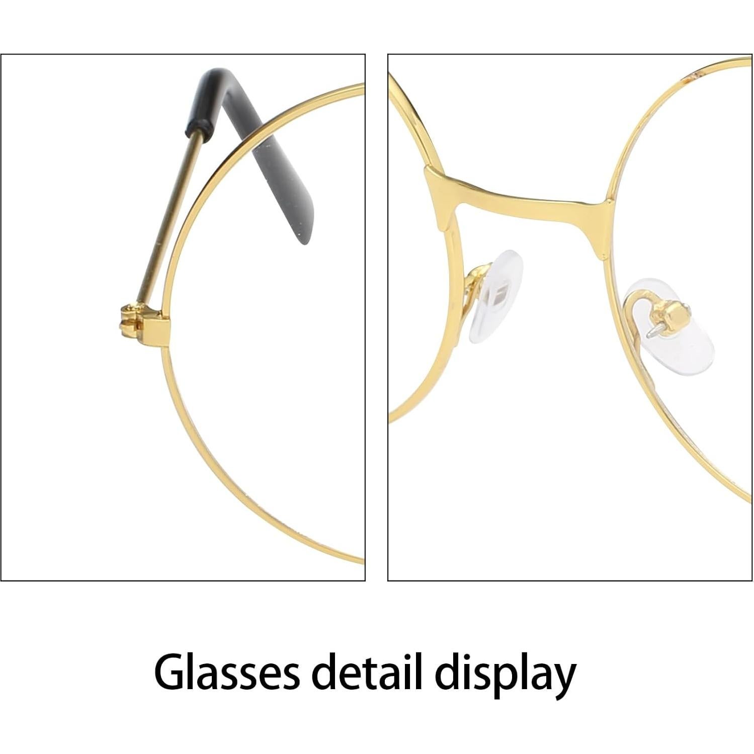 Fake Glasses for Kids Old Lady Costume Glasses for Old Man Costume Dress Up Granny Nerd Halloween Cosplay Accessories