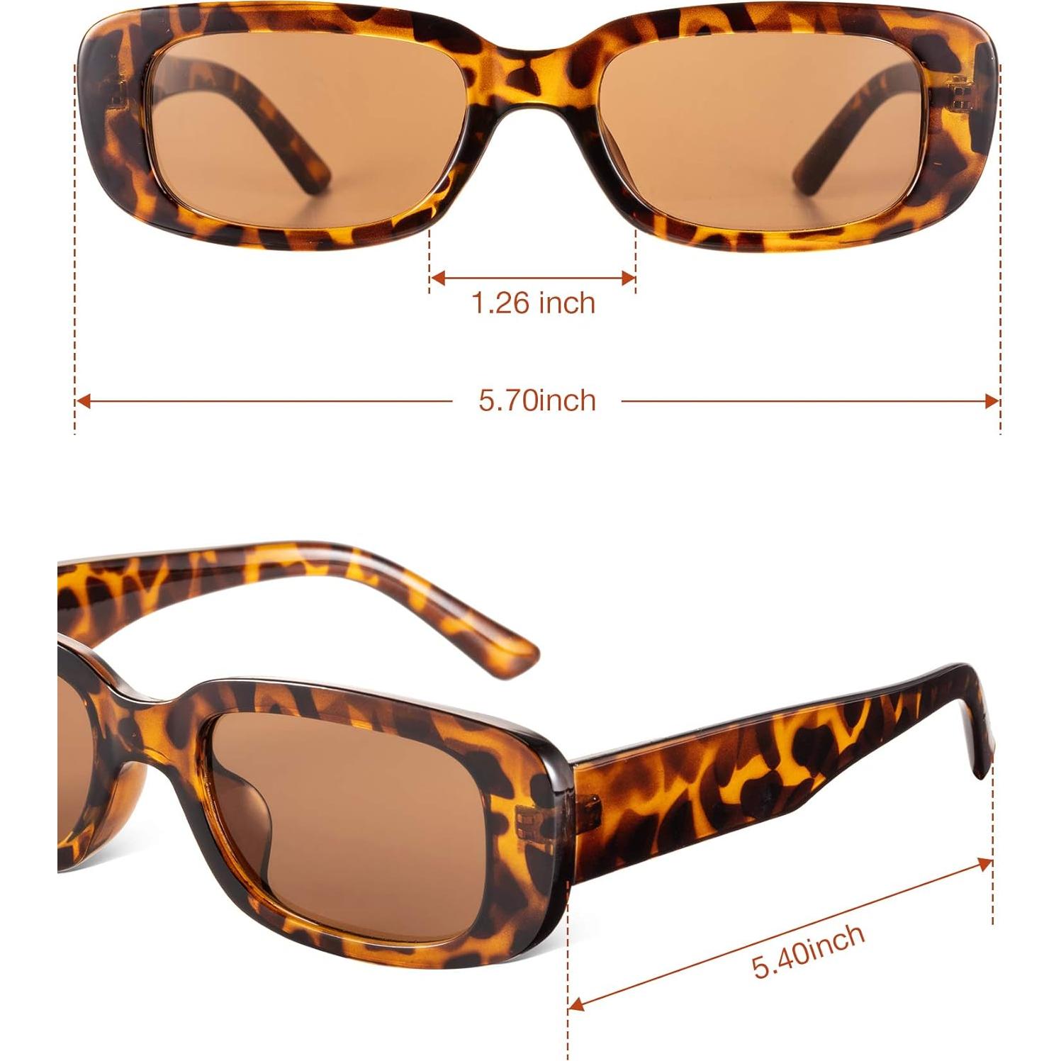 Frienda 10 Pares Gafas Rectangulares Retro UV Protección