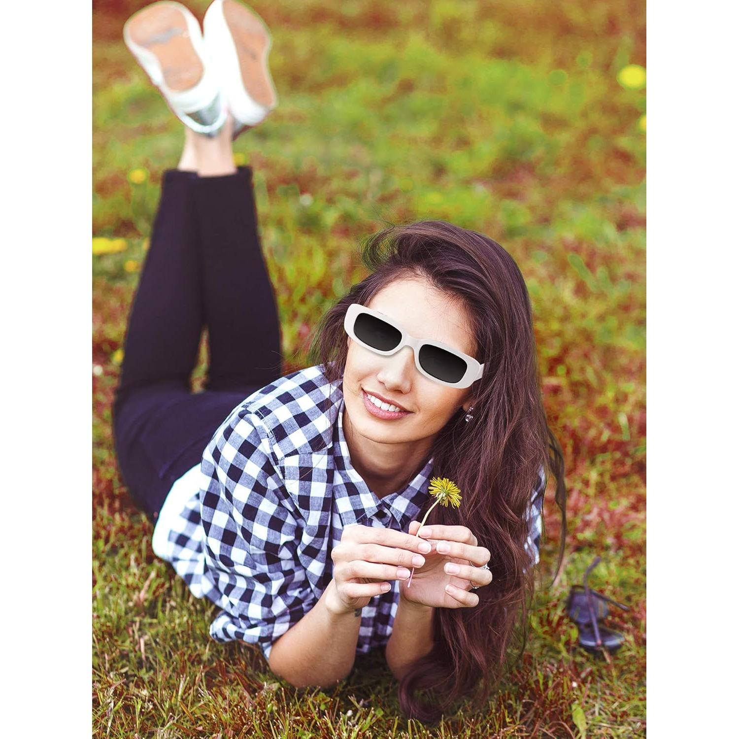 Frienda 10 Pares Gafas Rectangulares Retro UV Protección