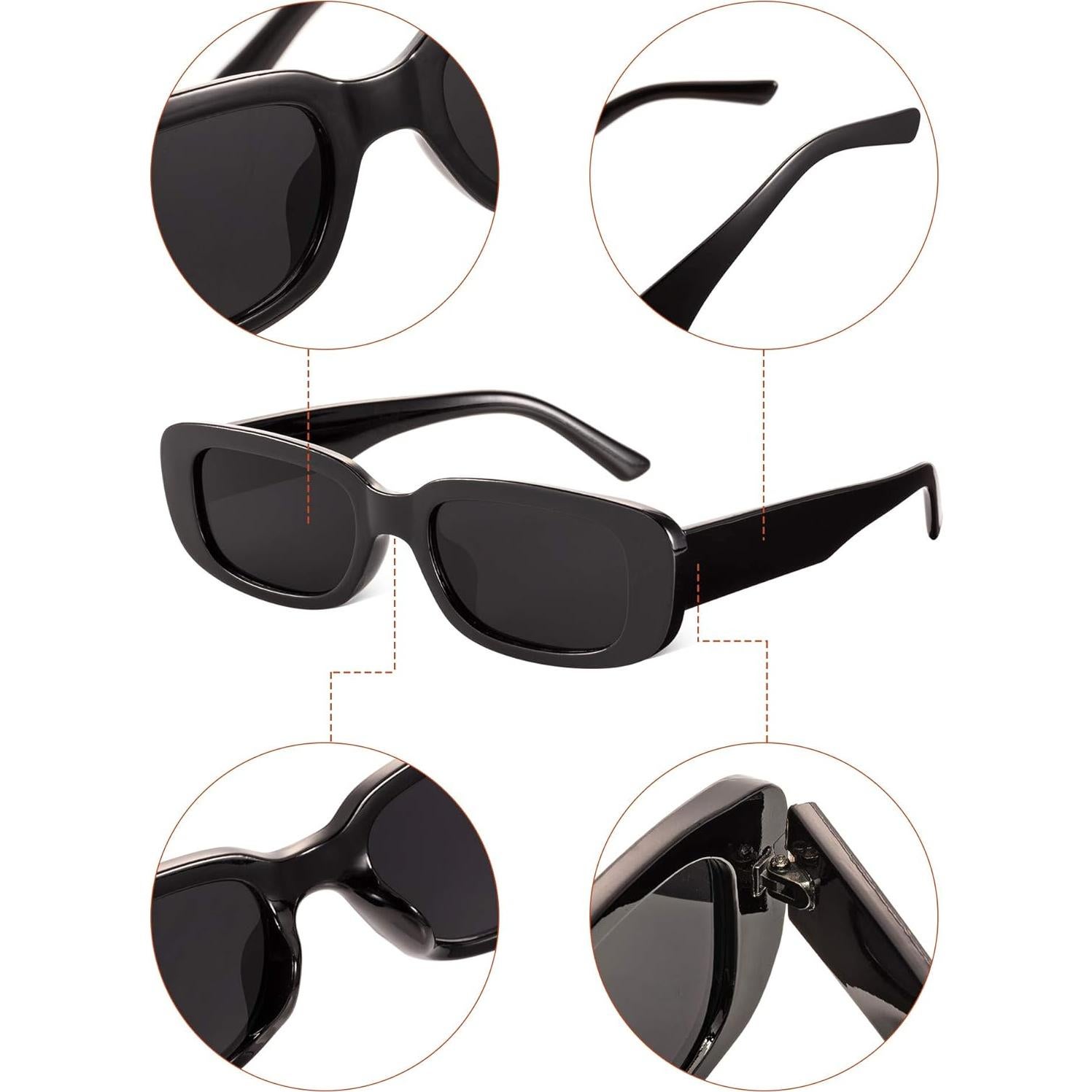 Frienda 10 Pares Gafas Rectangulares Retro UV Protección