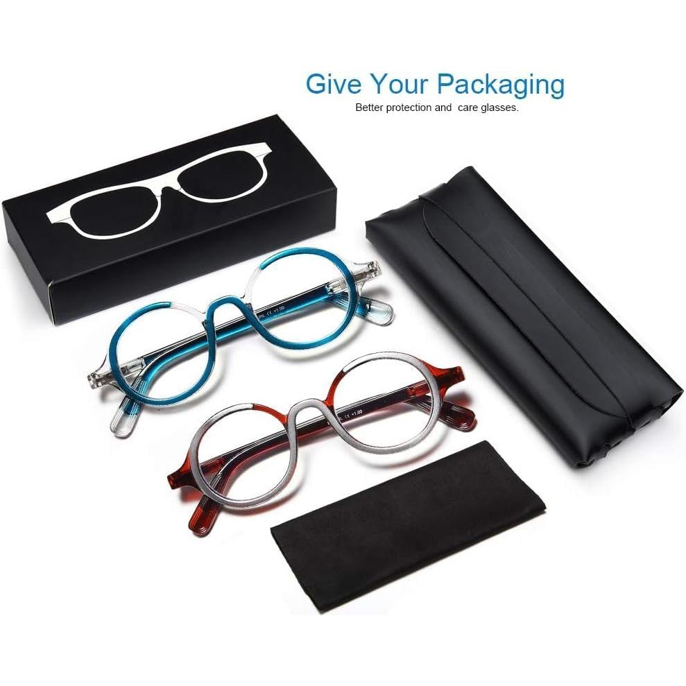 Gafas de lectura Ytdbns redondas 2.75x bloqueo luz azul