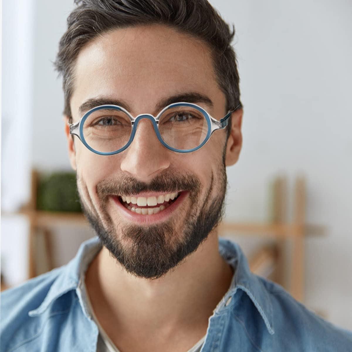 Gafas de lectura Ytdbns redondas 2.75x bloqueo luz azul