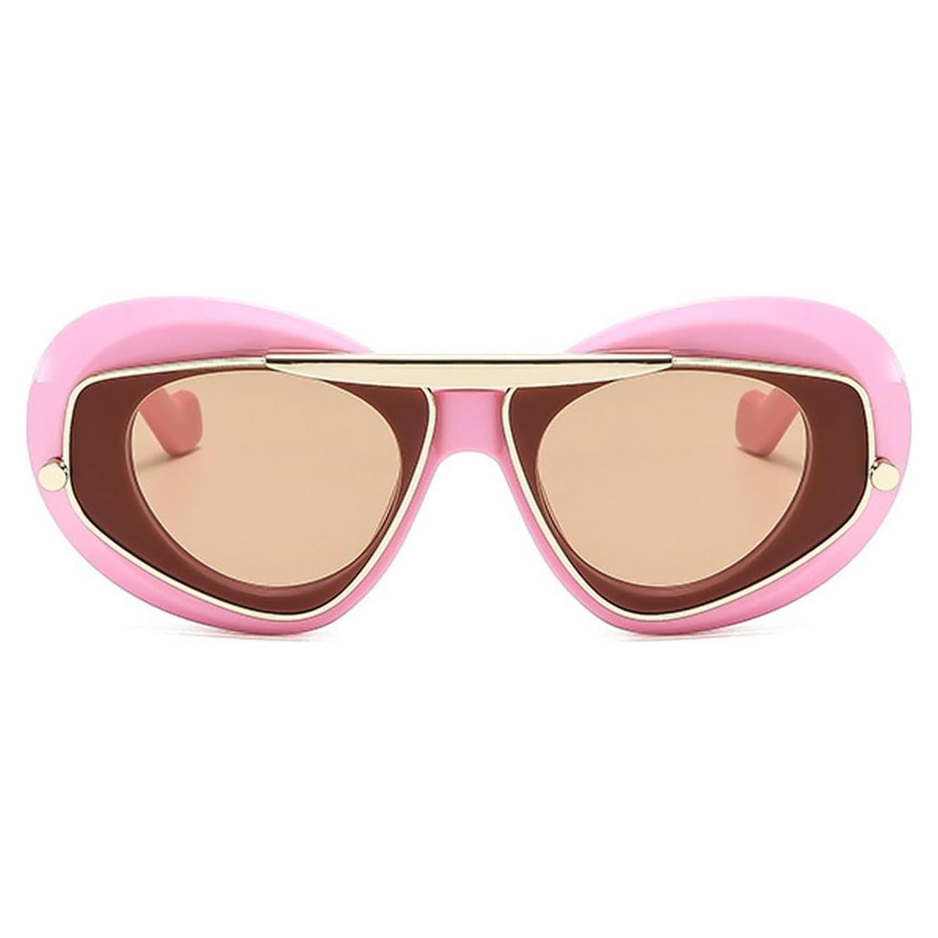 Gafas de sol UV400 Laureles estilo gato grande C4