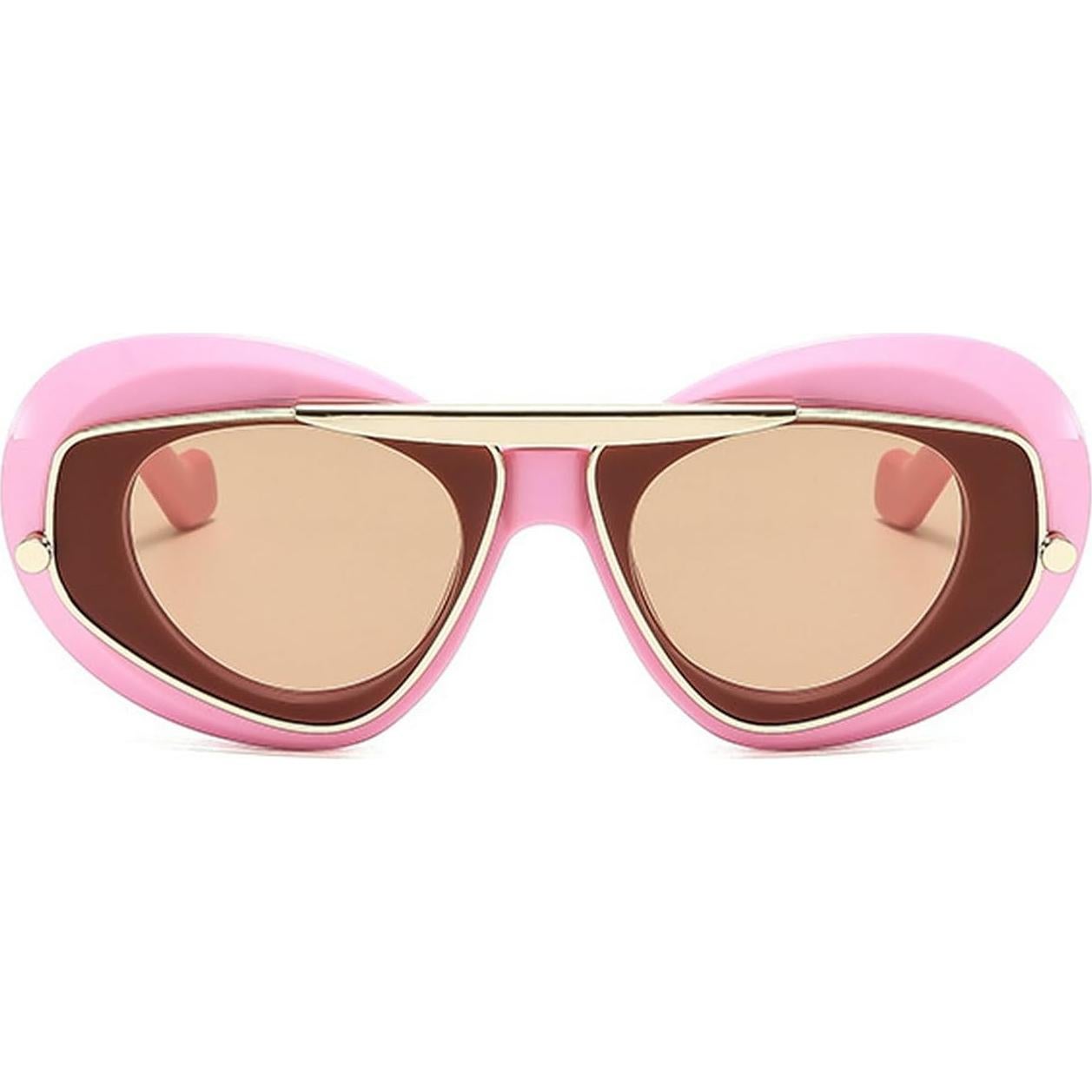 Gafas de sol UV400 Laureles estilo gato grande C4