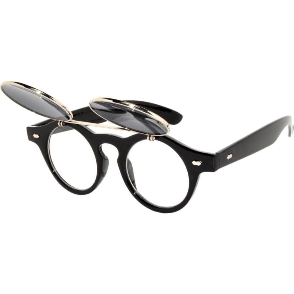 Gafas de Sol Retro Circulares Vintage Plata UV