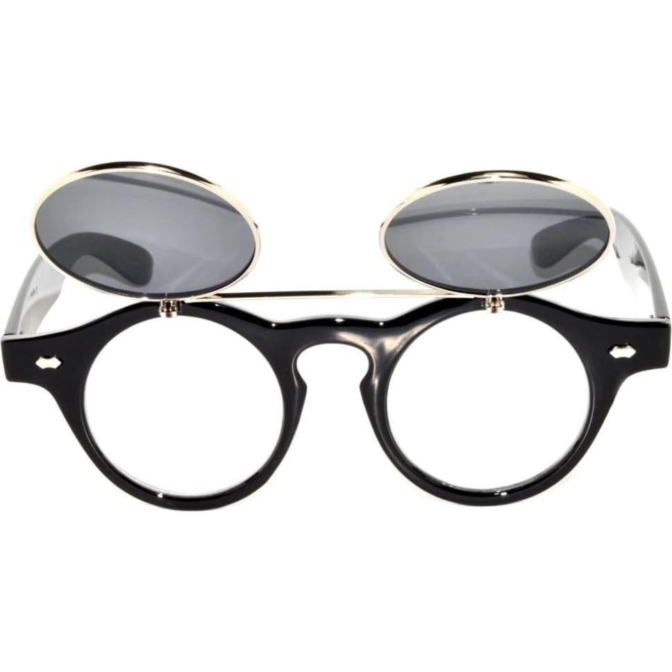 Gafas de Sol Retro Circulares Vintage Plata UV