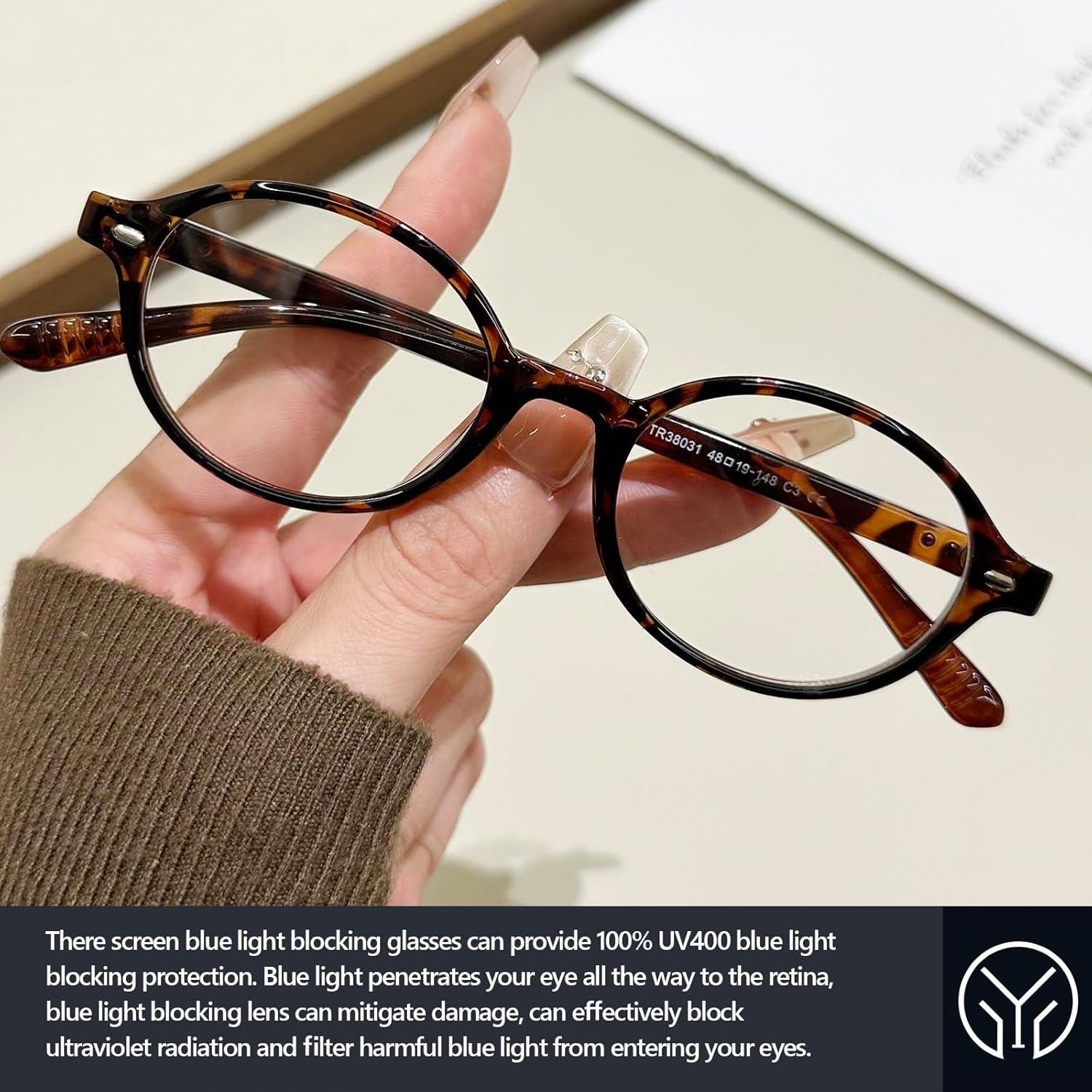 Gafas Ovaladas Retro Azul UV400 Unisex Carey 48mm