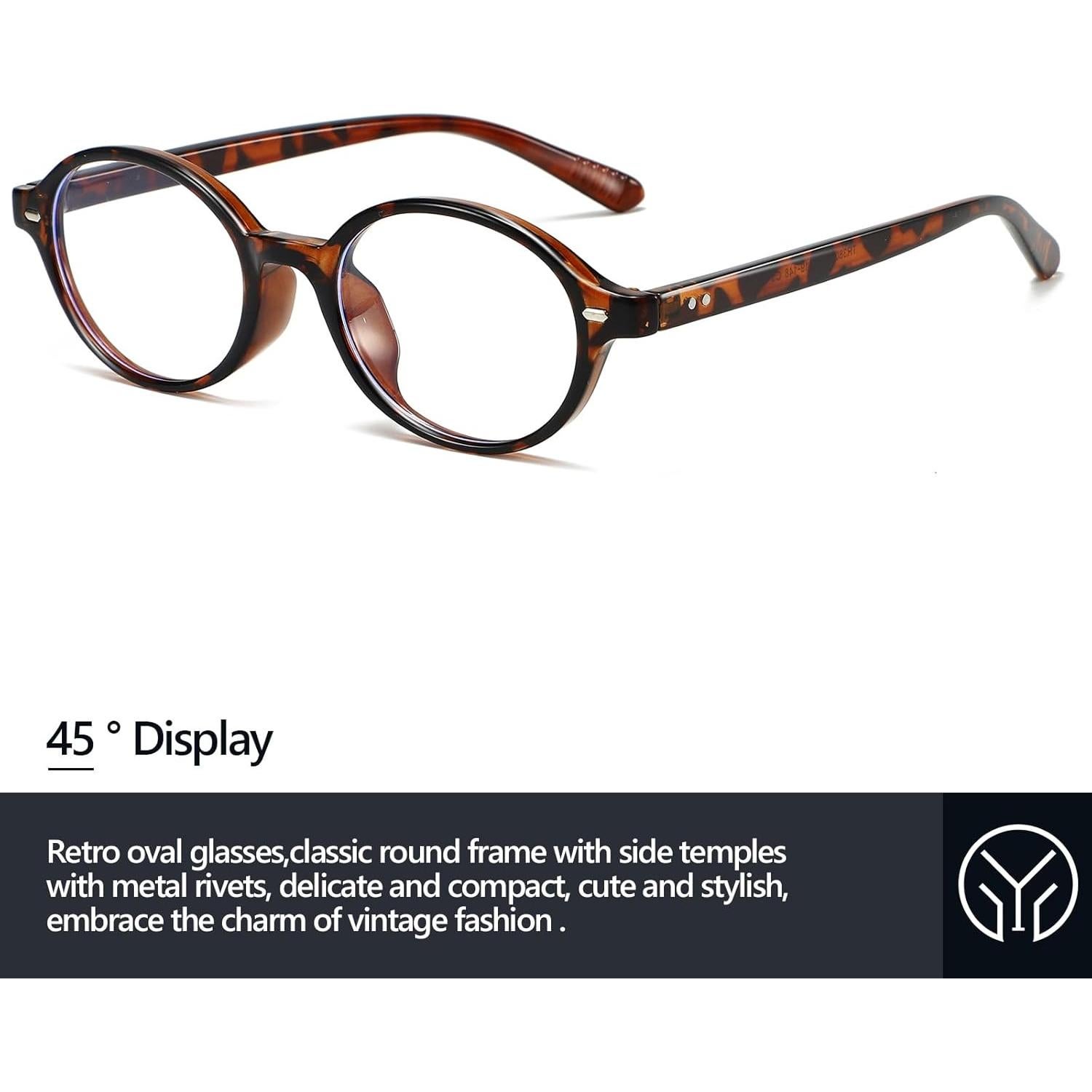 Gafas Ovaladas Retro Azul UV400 Unisex Carey 48mm