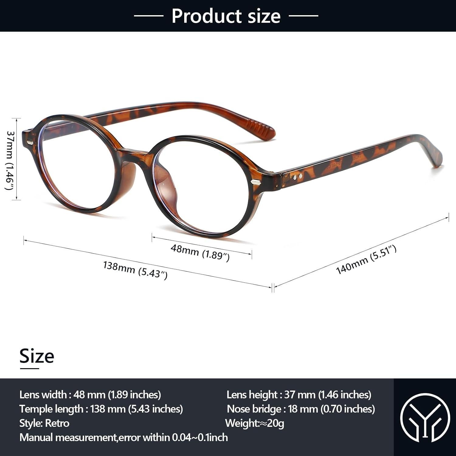 Gafas Ovaladas Retro Azul UV400 Unisex Carey 48mm