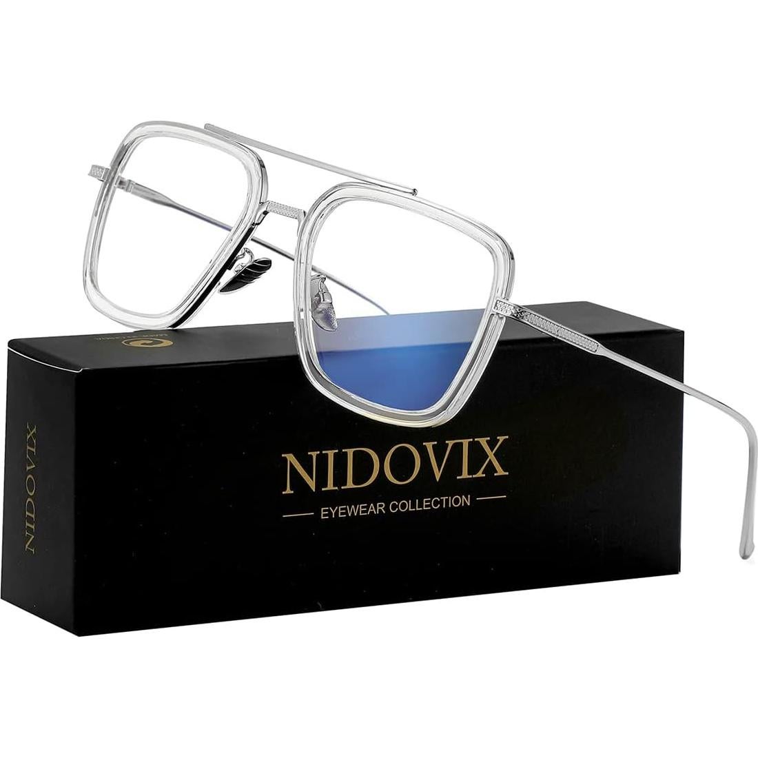 Gafas bloqueadoras luz azul NIDOVIX estilo Tony Stark