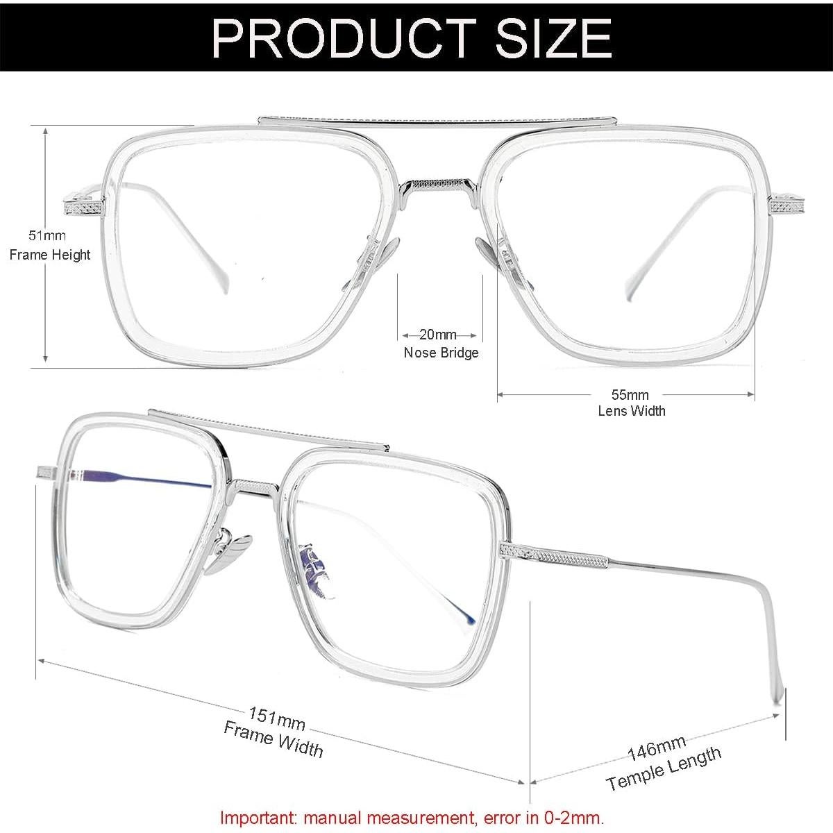 Gafas bloqueadoras luz azul NIDOVIX estilo Tony Stark