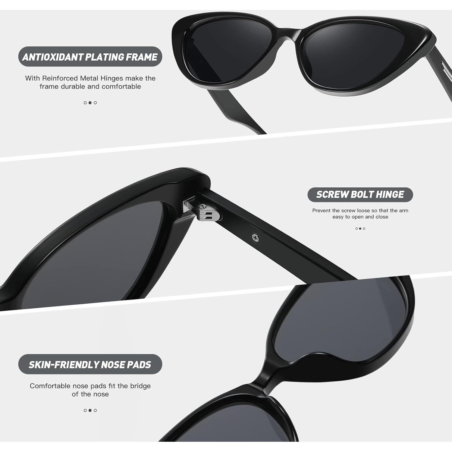 Gafas de sol Fozono ojo de gato UV400 estilo 90s