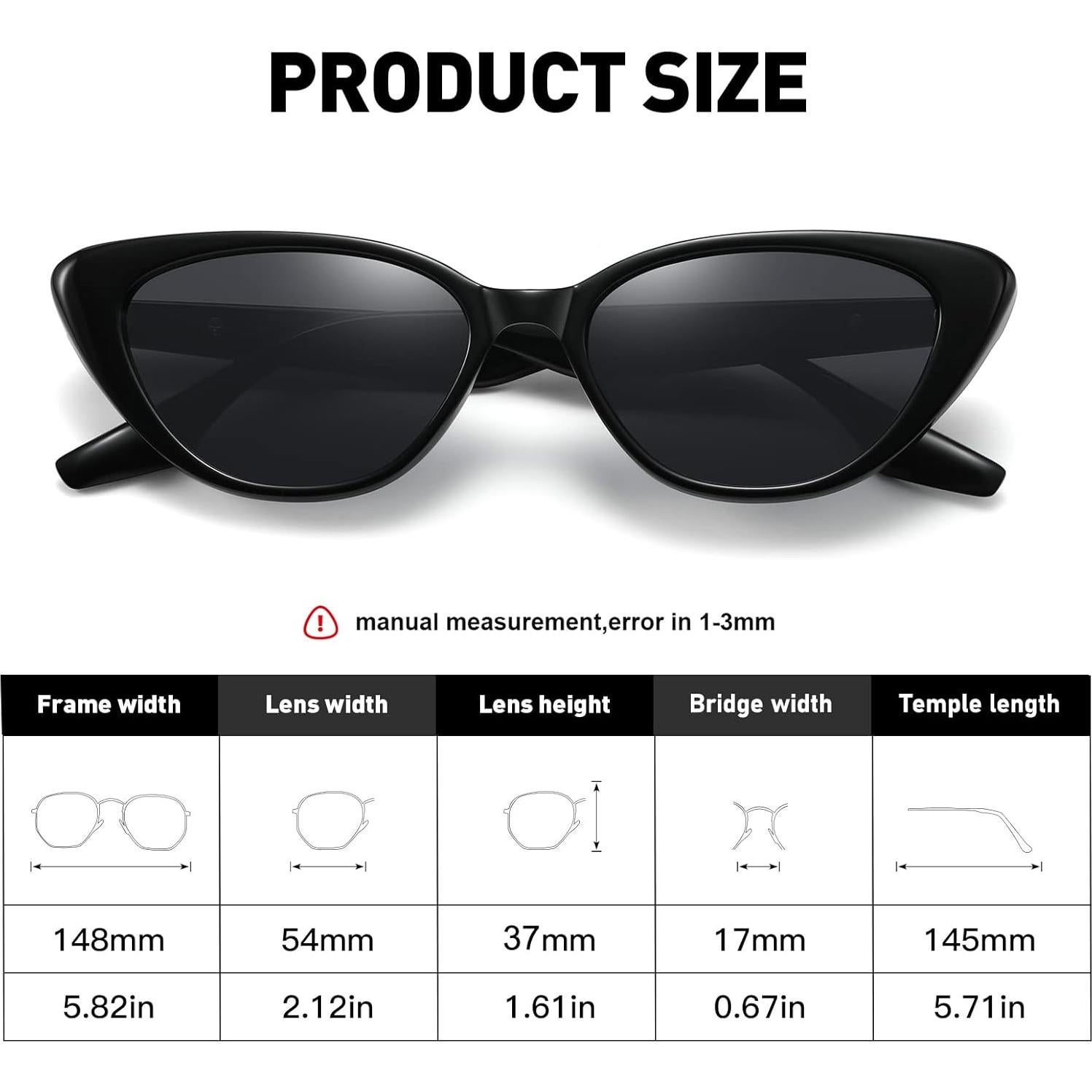 Gafas de sol Fozono ojo de gato UV400 estilo 90s