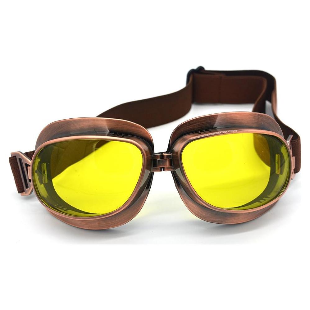 Gafas de Motocicleta Evomosa MG53 Retro Amarillas