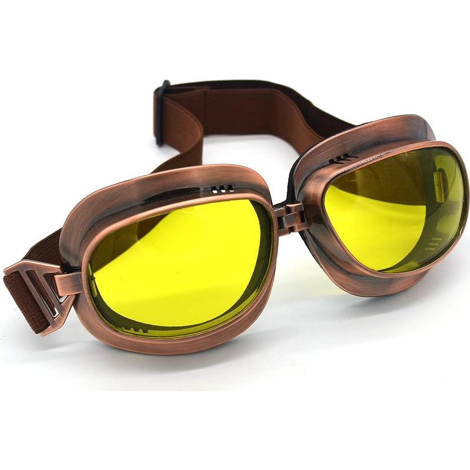 Gafas de Motocicleta Evomosa MG53 Retro Amarillas