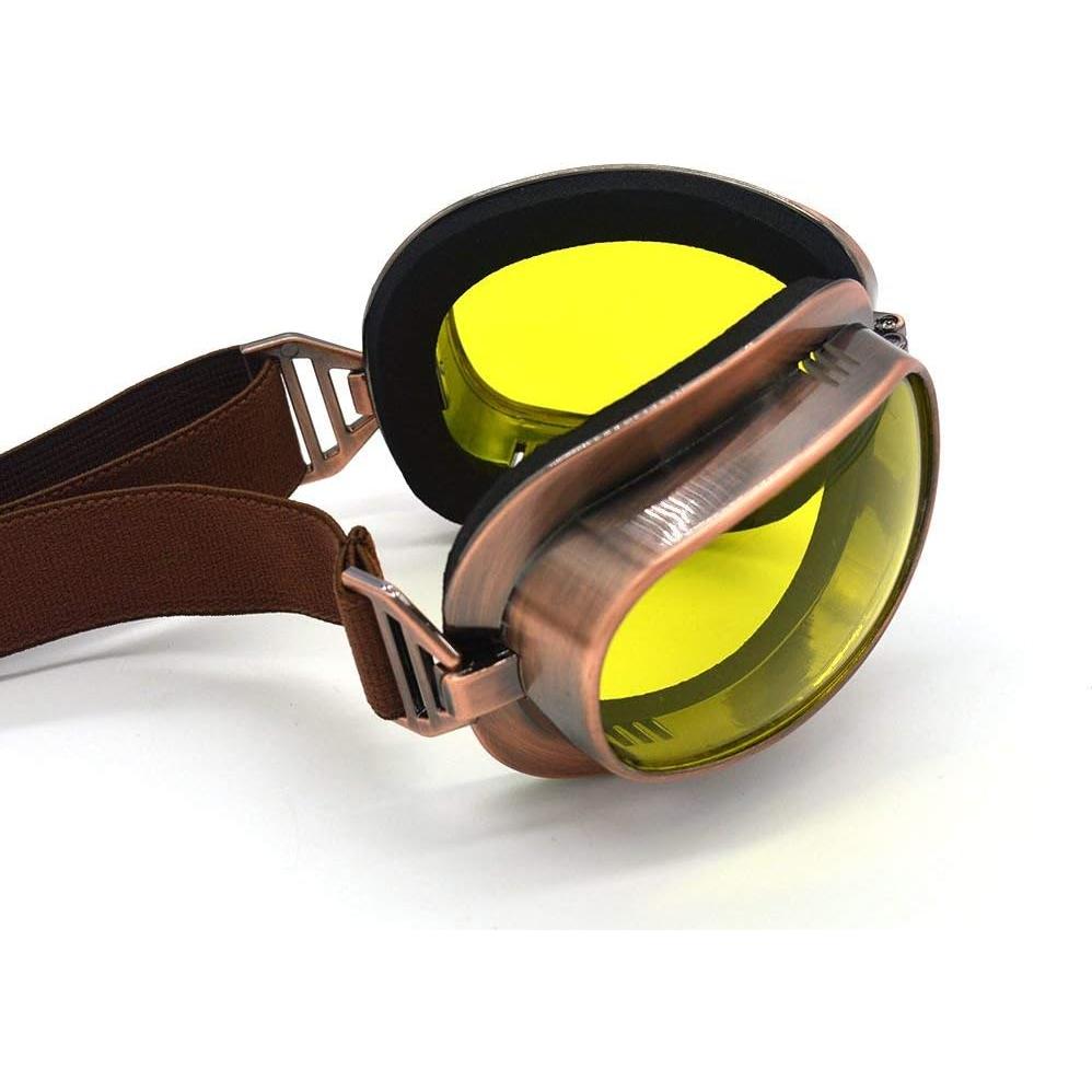 Gafas de Motocicleta Evomosa MG53 Retro Amarillas