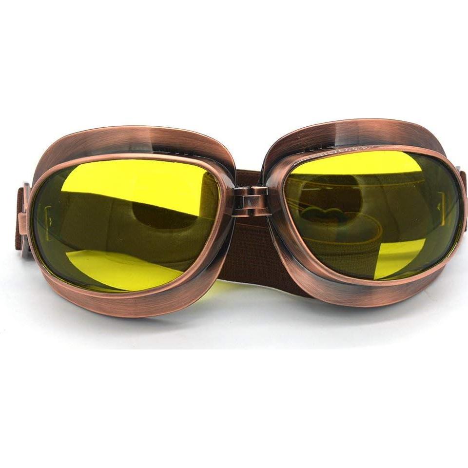 Gafas de Motocicleta Evomosa MG53 Retro Amarillas
