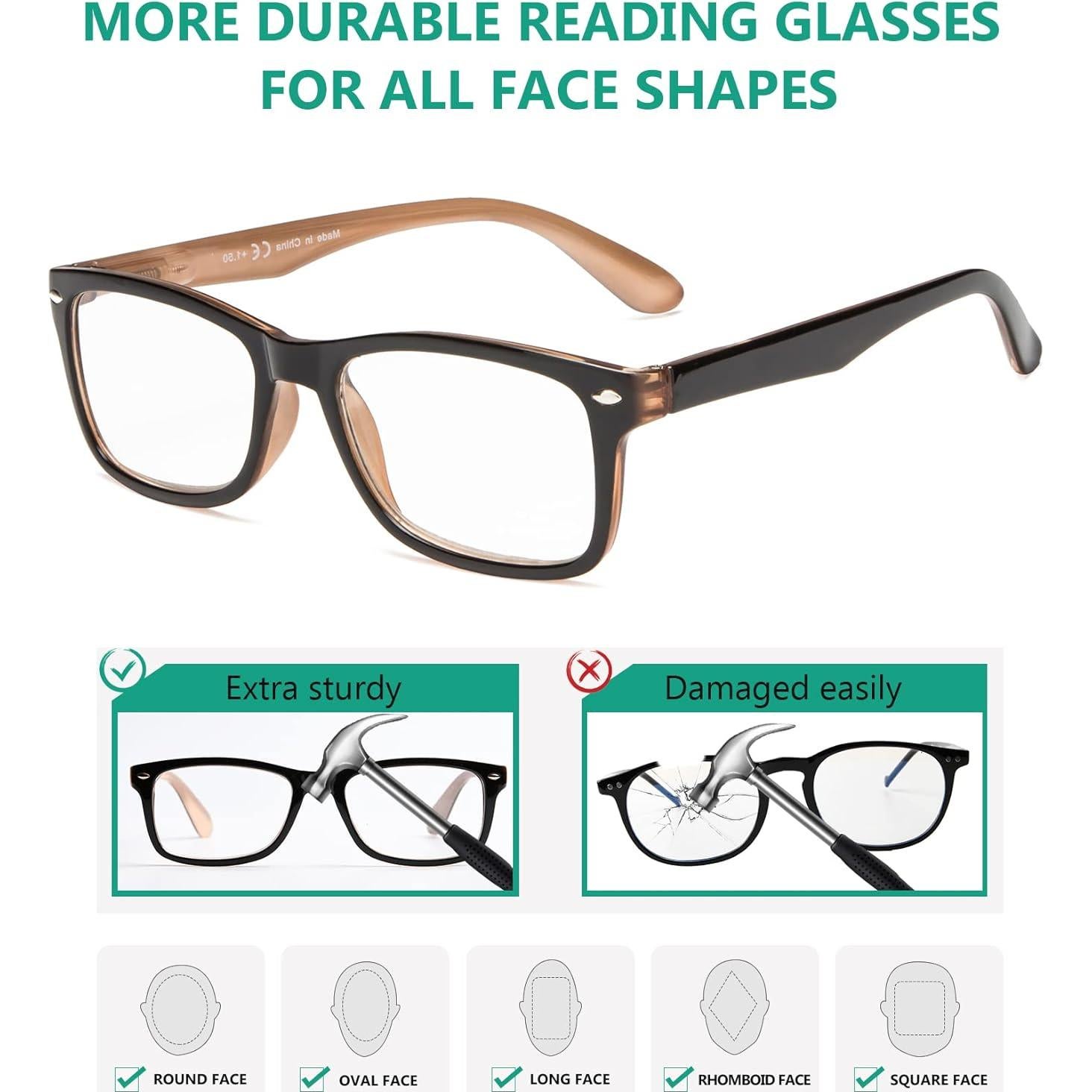 Gafas de lectura Eyekepper vintage 1.75x negro-marrón