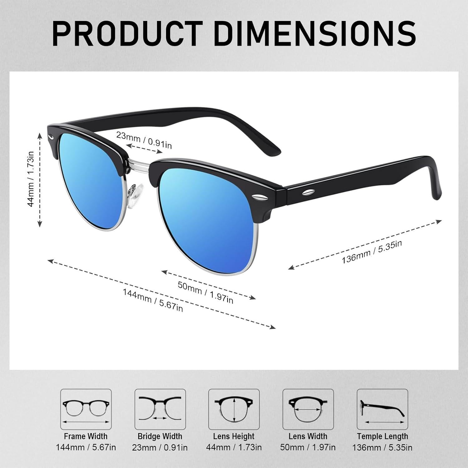 Gafas de Sol GQUEEN Polarizadas Clásicas UV400 para Hombres y Mujeres