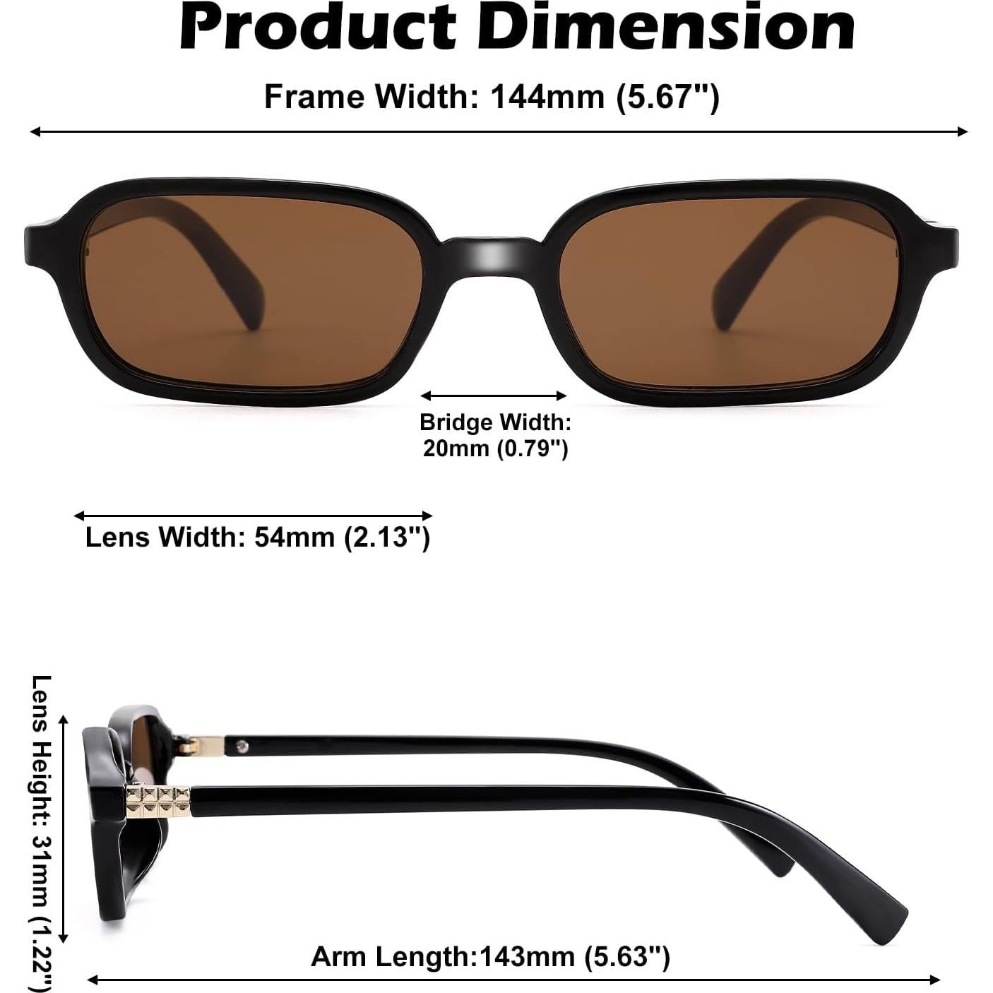 Gafas de sol retro GLARDEFE UV400 para mujeres - 54mm