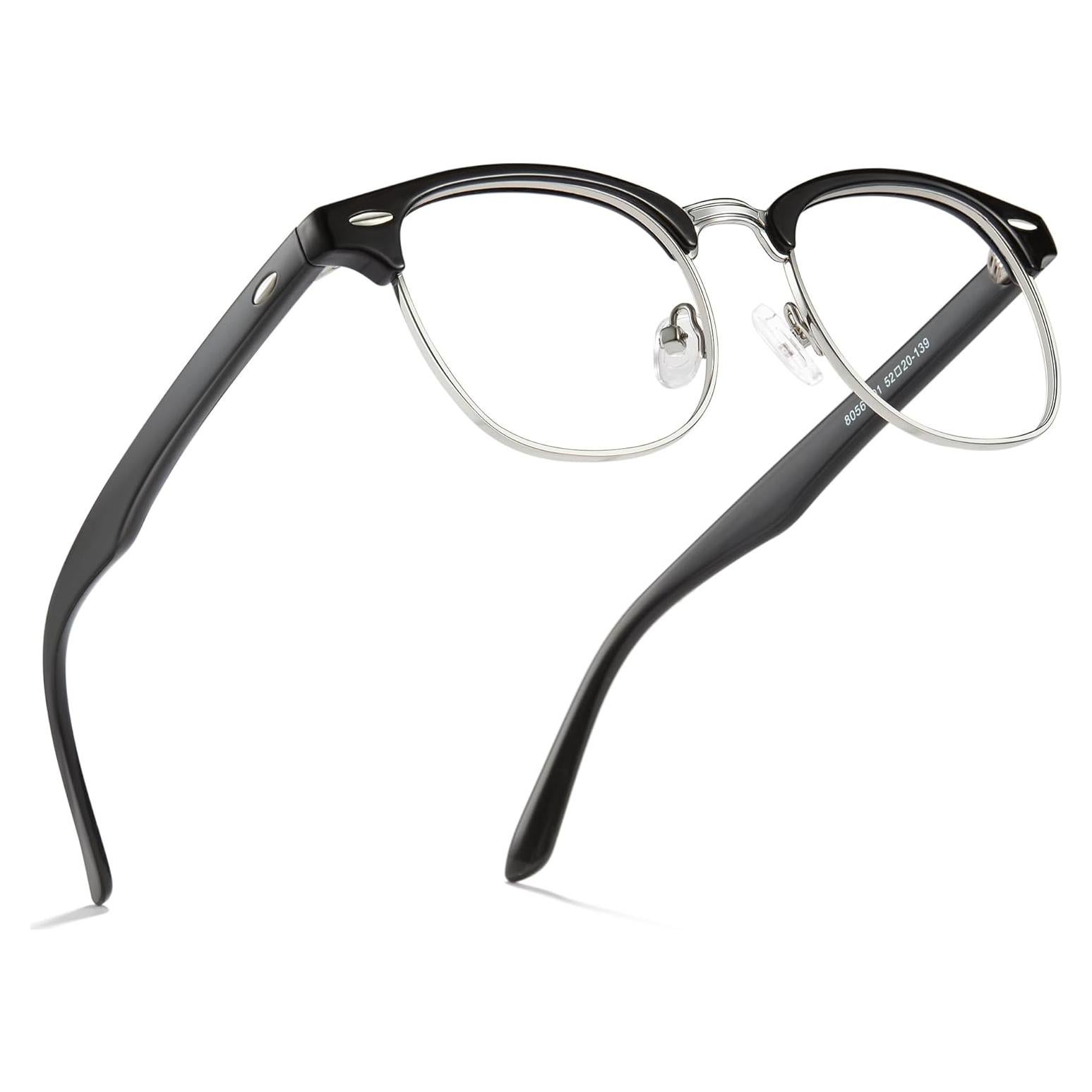 Gafas Anti Luz Azul Cyxus 8056T01 Marco Negro Plateado