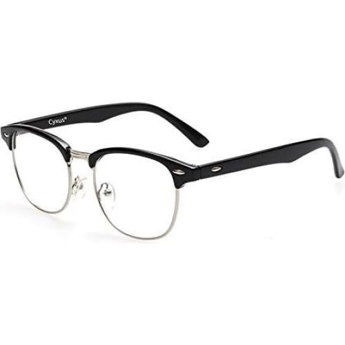 Gafas Anti Luz Azul Cyxus 8056T01 Marco Negro Plateado