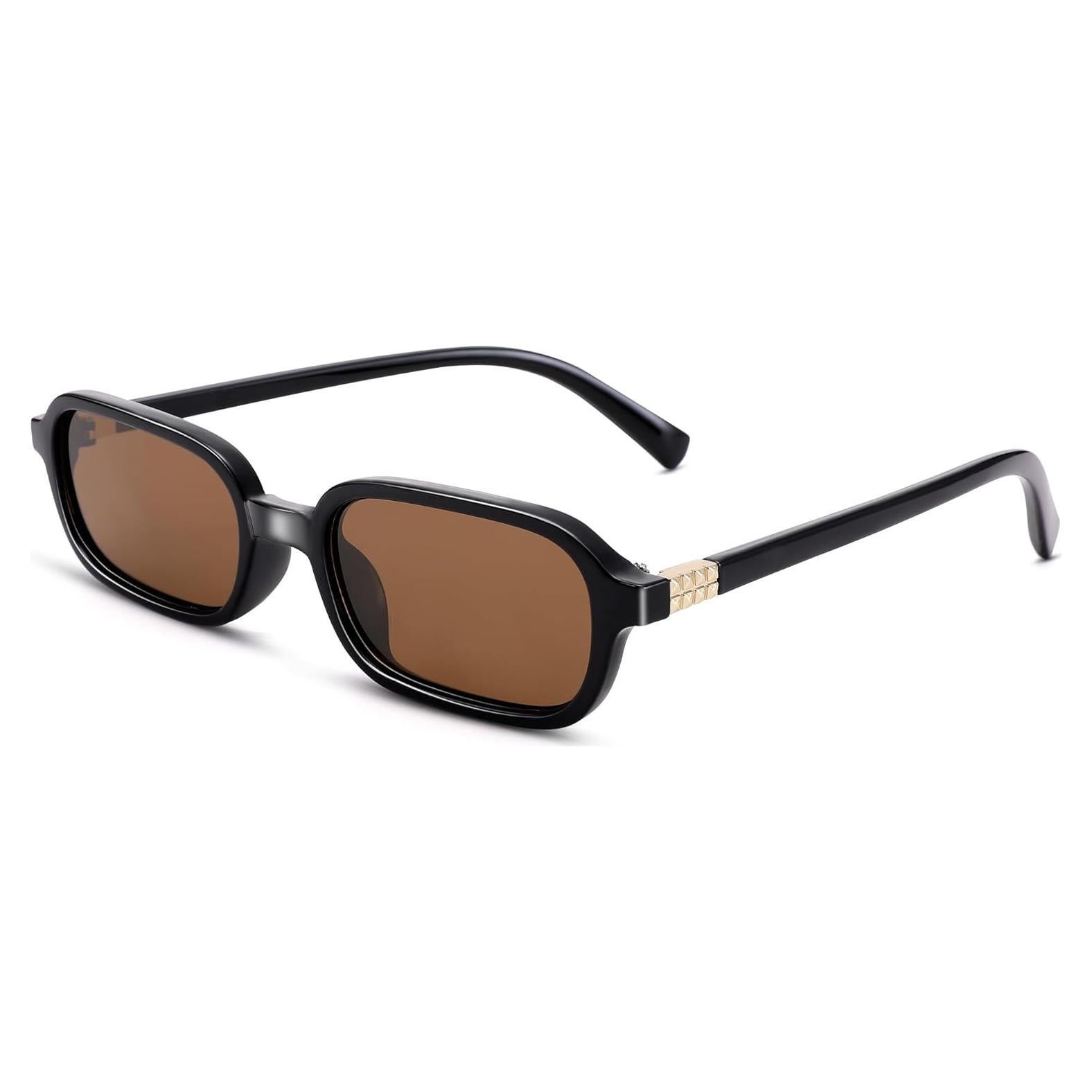 Gafas de sol retro GLARDEFE UV400 para mujeres - Negro