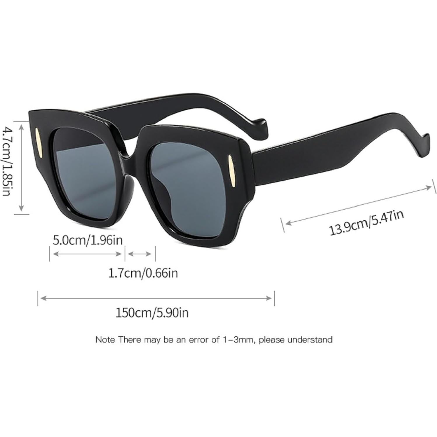 Gafas de sol cuadradas UV400 para mujeres mincl estilo vintage