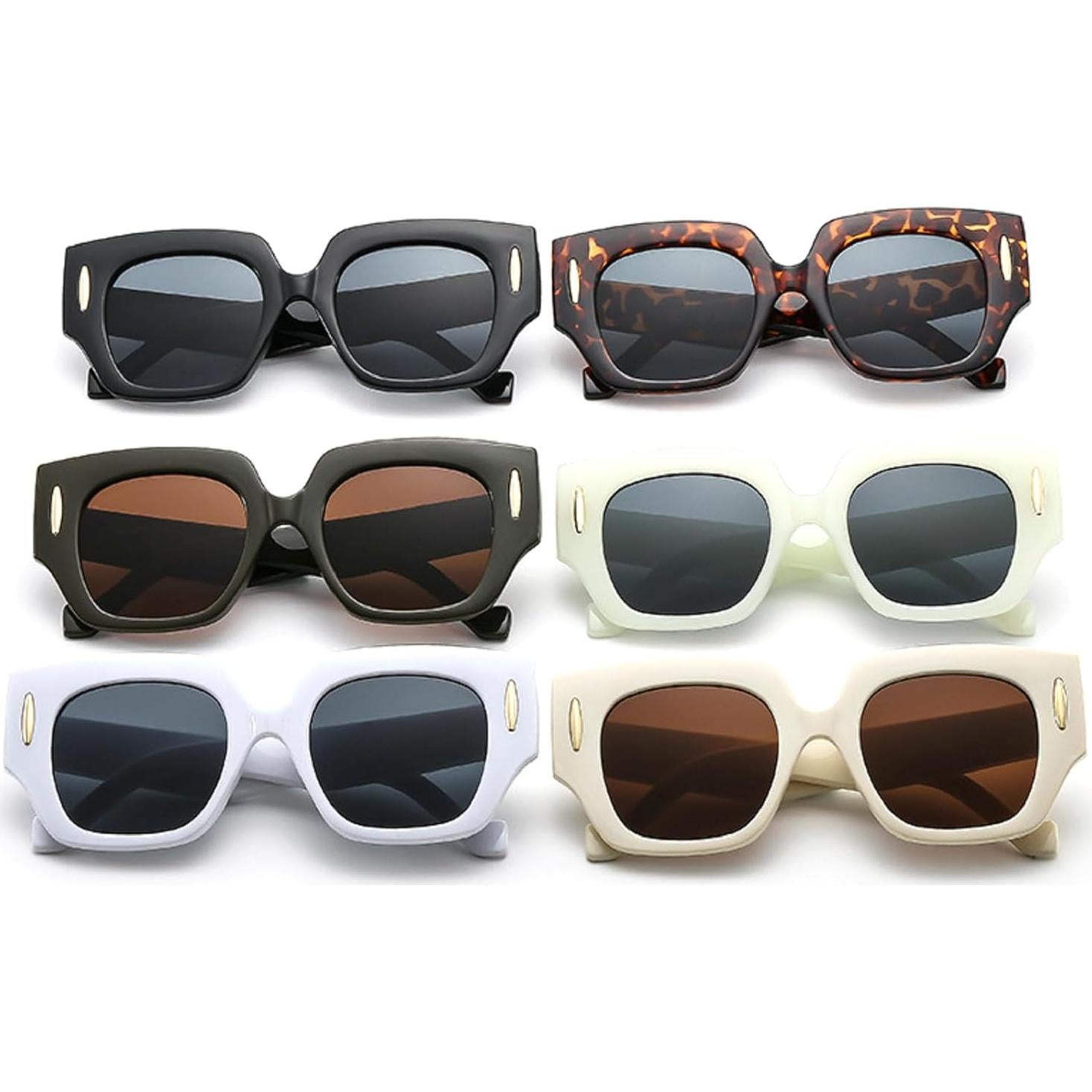 Gafas de sol cuadradas UV400 para mujeres mincl estilo vintage