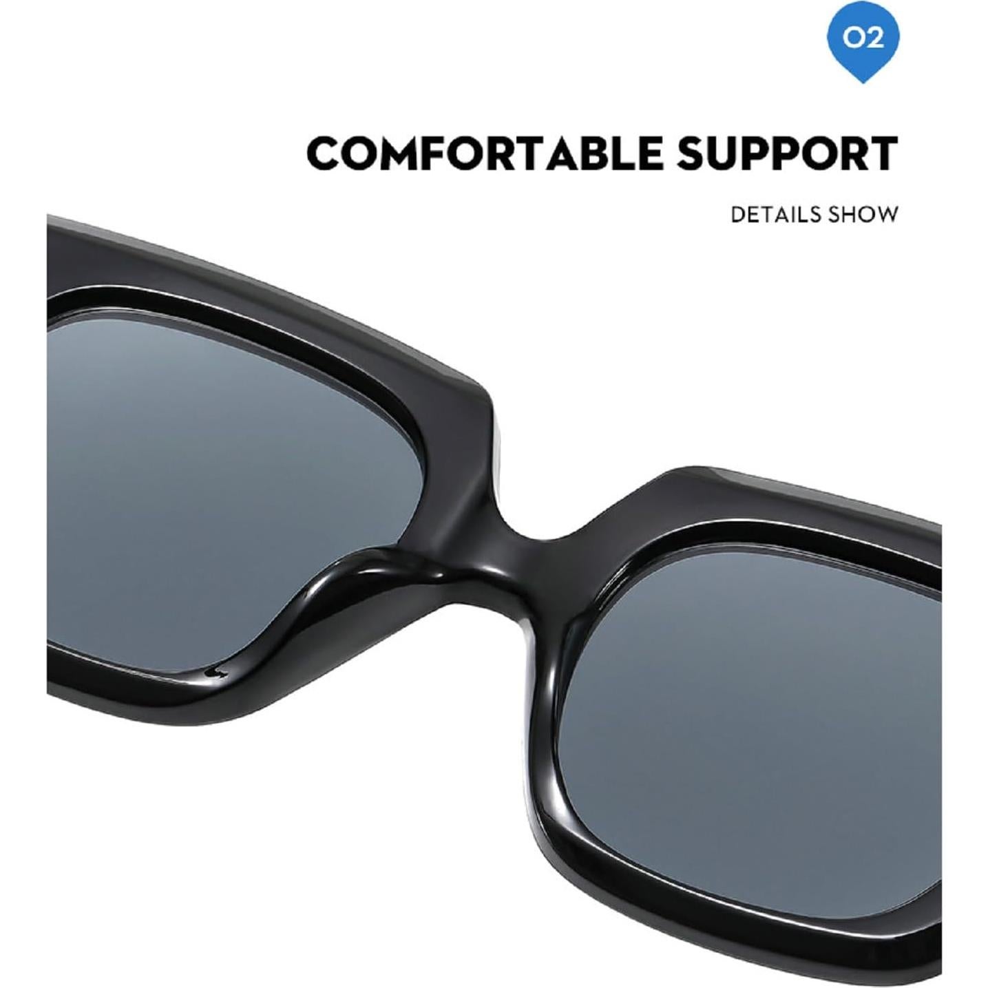 Gafas de sol cuadradas UV400 para mujeres mincl estilo vintage