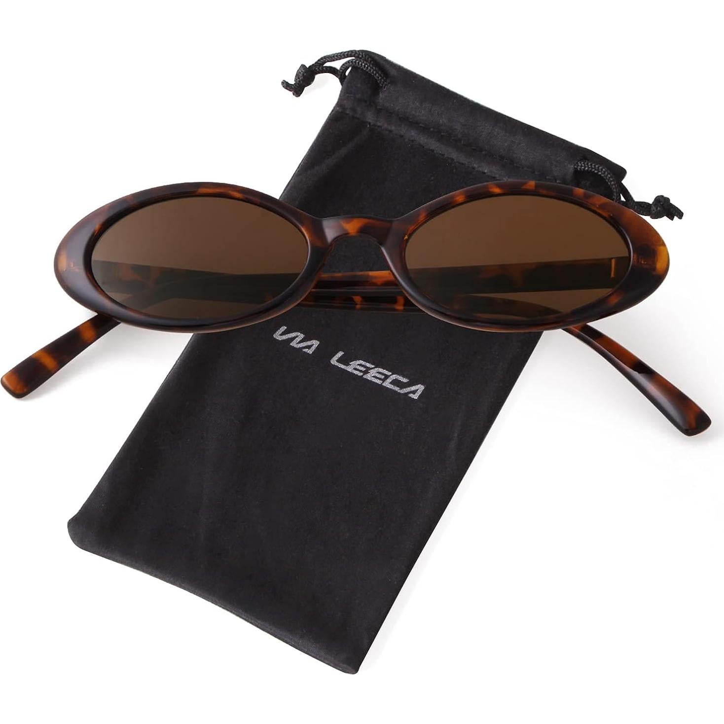 Gafas de Sol VIA LEECA Ovaladas Retro UV400 para Mujeres