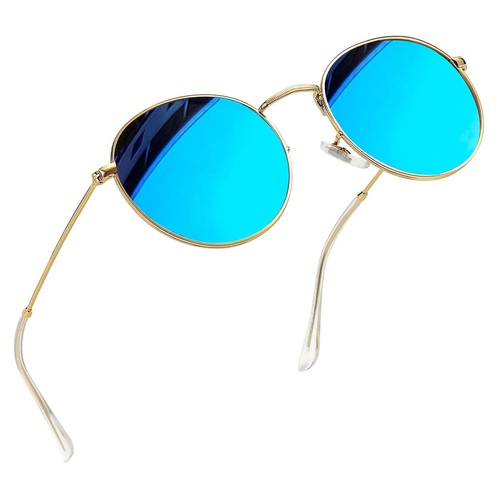 Gafas de sol redondas Joopin UV400 polarizadas azules