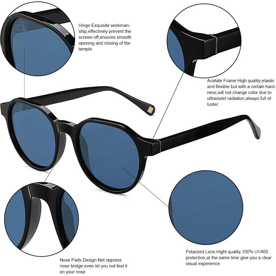 Gafas de sol polarizadas VentiVenti redondas 52mm unisex