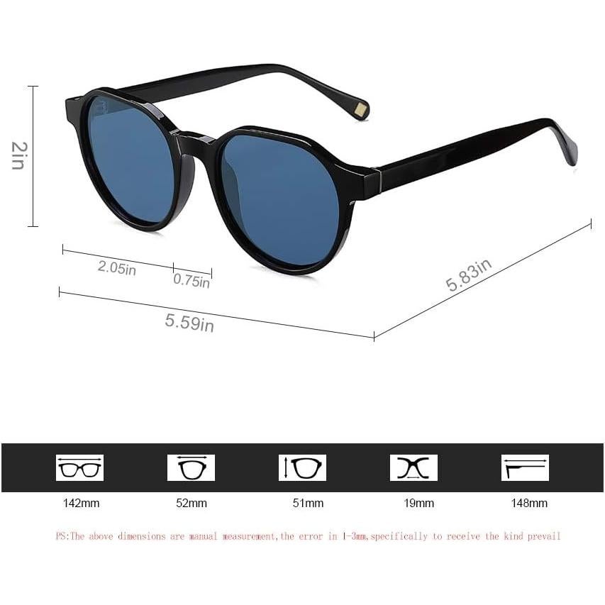 Gafas de sol polarizadas VentiVenti redondas 52mm unisex