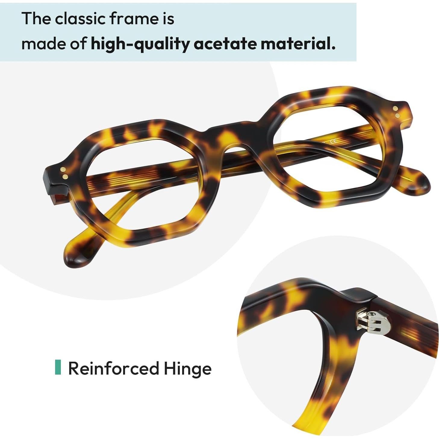 Gafas de Lectura Geométricas Carey 1.75D Bloqueo Luz Azul