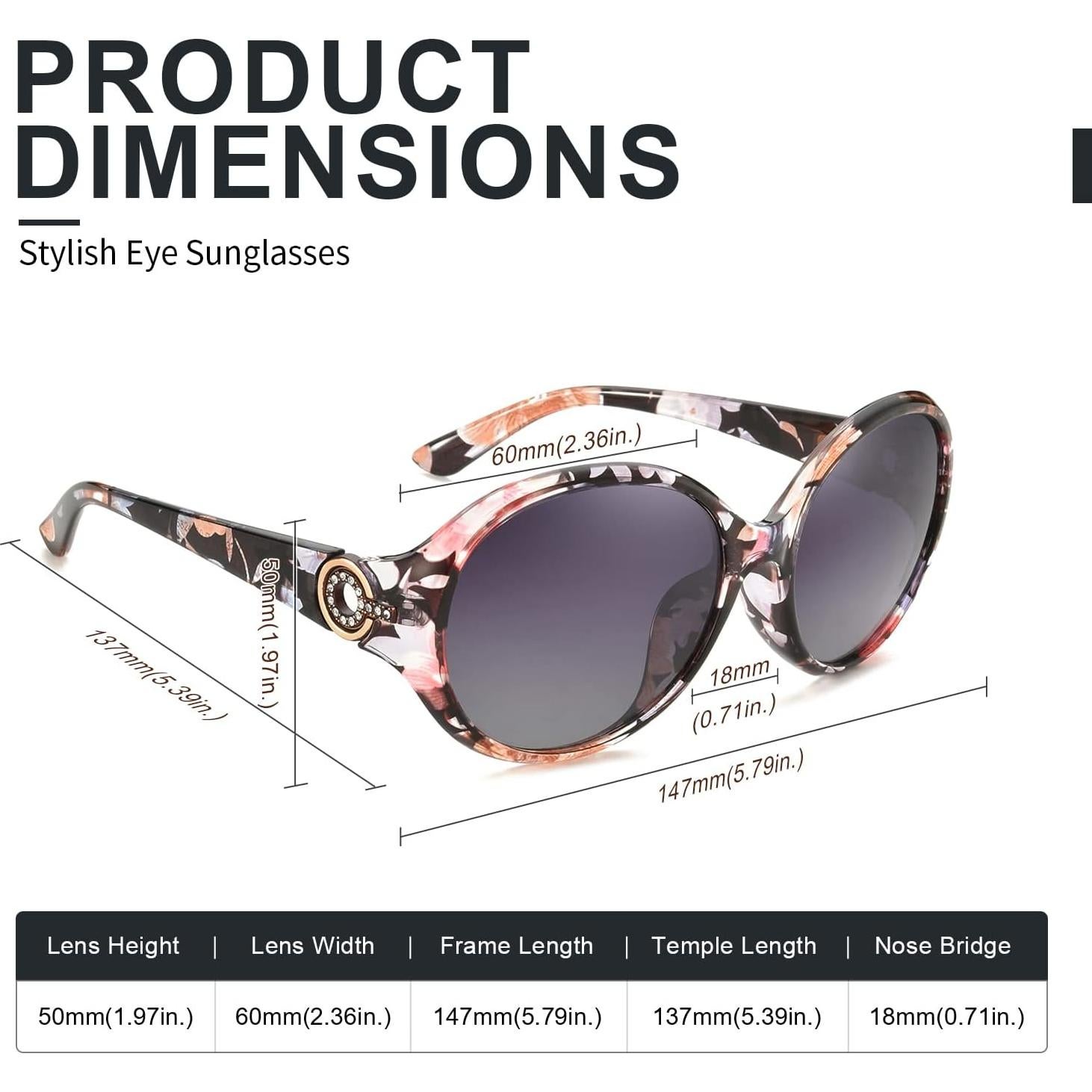 Gafas de Sol FIMILU Polarizadas Grandes para Mujeres UV400