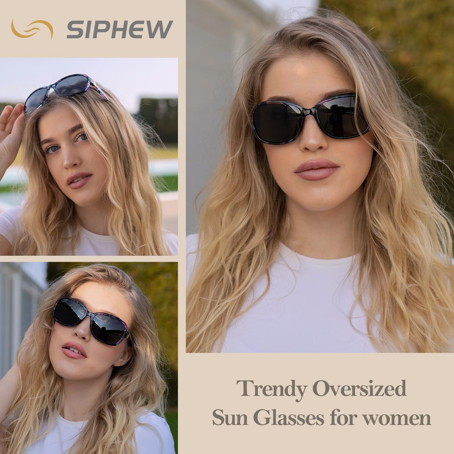 Gafas de sol polarizadas SIPHEW para mujeres UV400
