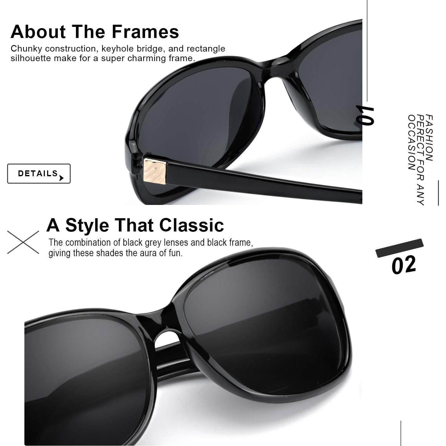 Gafas de sol polarizadas SIPHEW para mujeres UV400