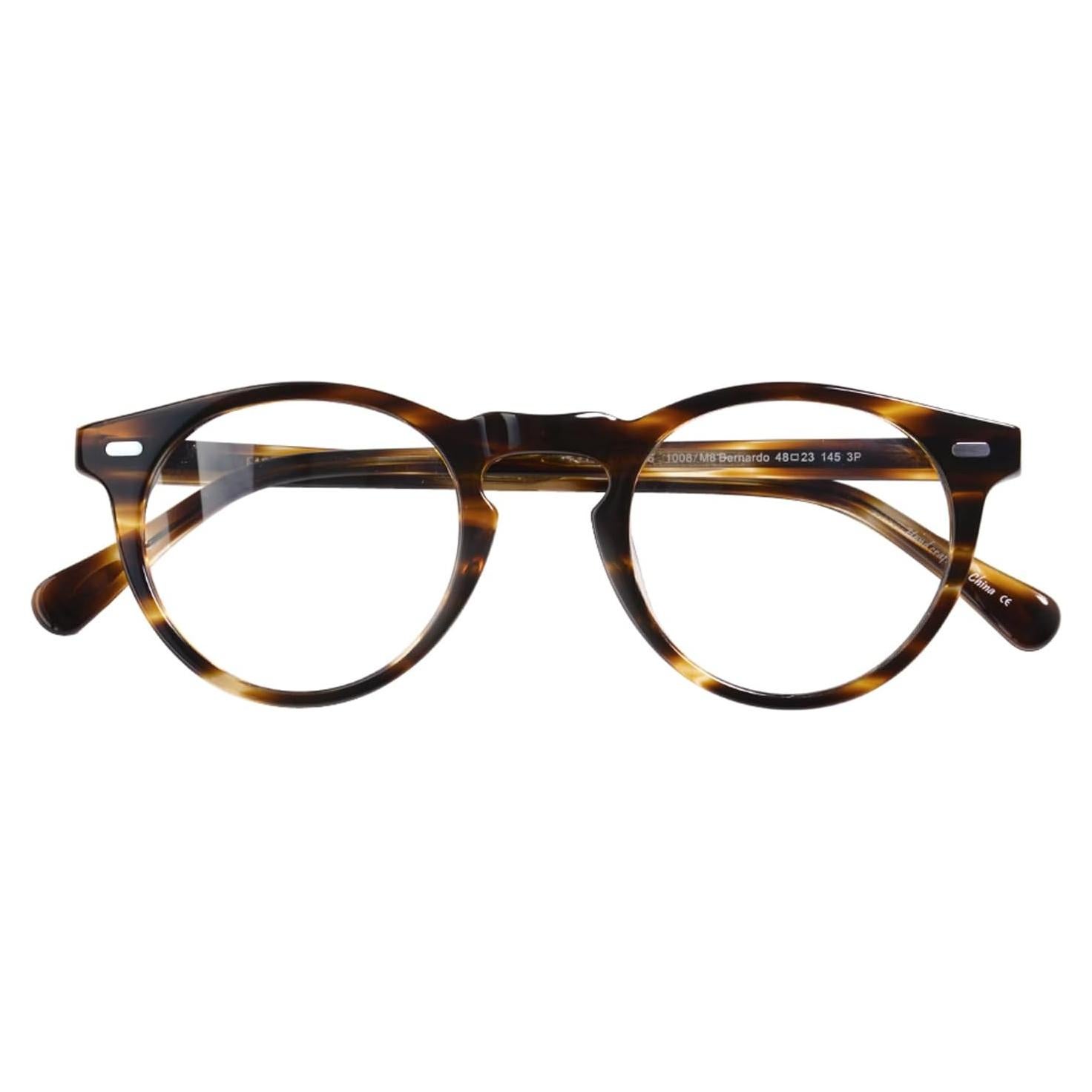 Gafas Redondas Vintage Acetato Hombres Tamaño Mediano