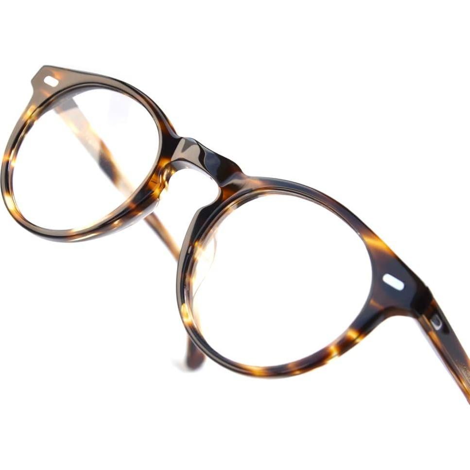 Gafas Redondas Vintage Acetato Hombres Tamaño Mediano