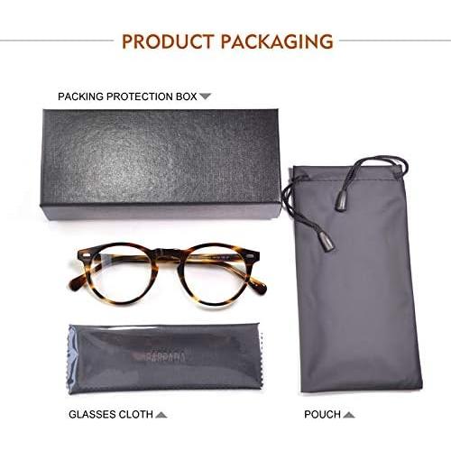 Gafas Redondas Vintage Acetato Hombres Tamaño Mediano