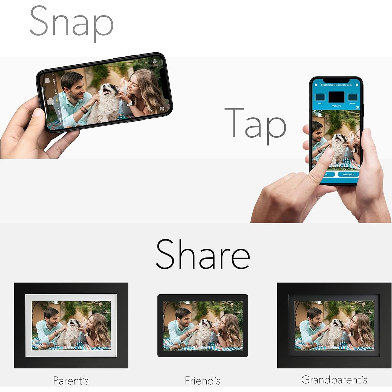 Marco de Fotos Digital Brookstone PhotoShare 10" WiFi HD