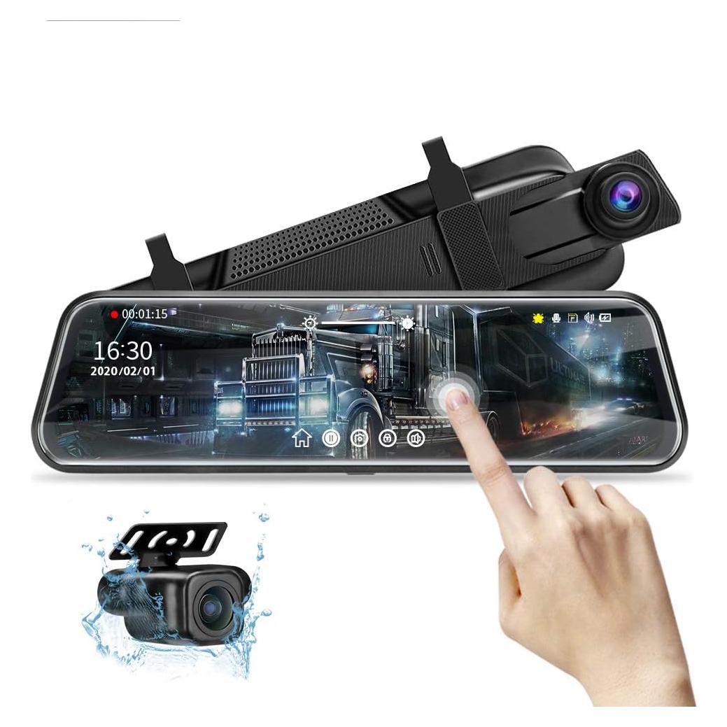 Cámara de tablero Jansite 10'' 1080P visión nocturna y táctil