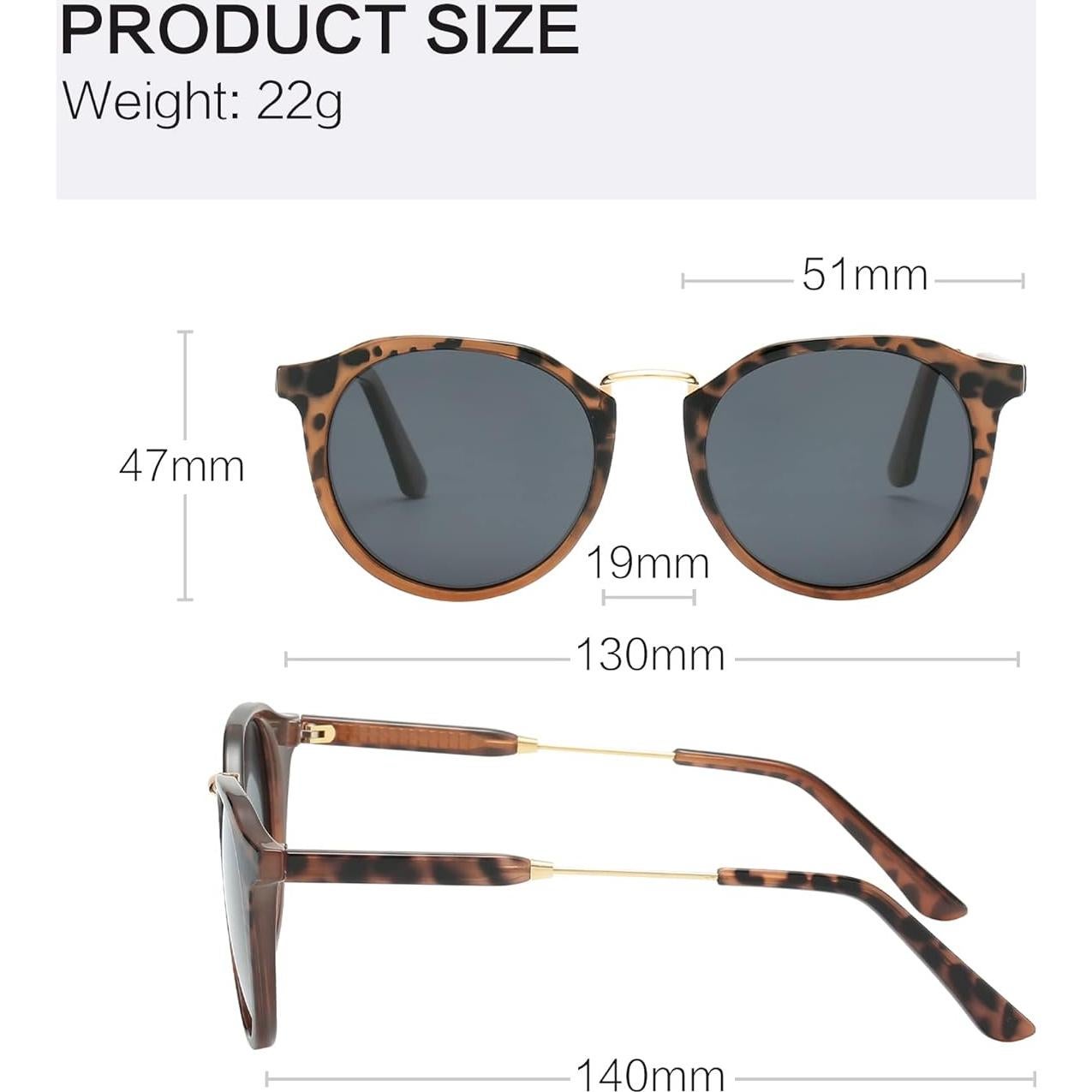 Gafas de Sol Polarizadas ZENOTTIC Retro UV400 Metal