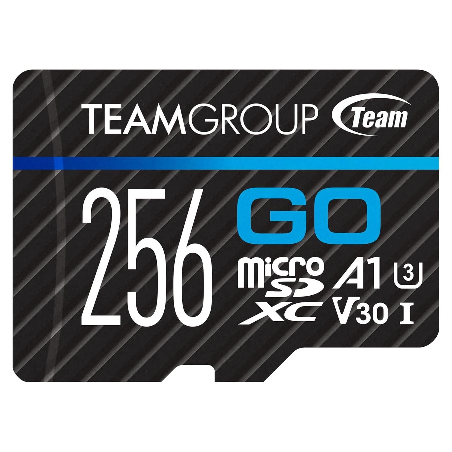 TEAMGROUP GO 256GB Micro SDXC UHS-I U3 V30 para 4K