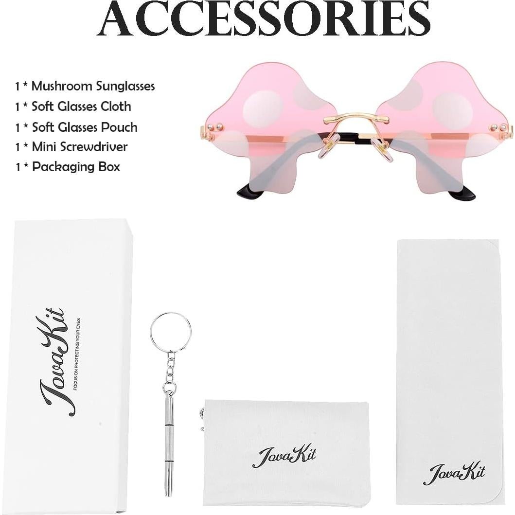 Gafas de sol JOVAKIT hongo retro UV400 para fiestas