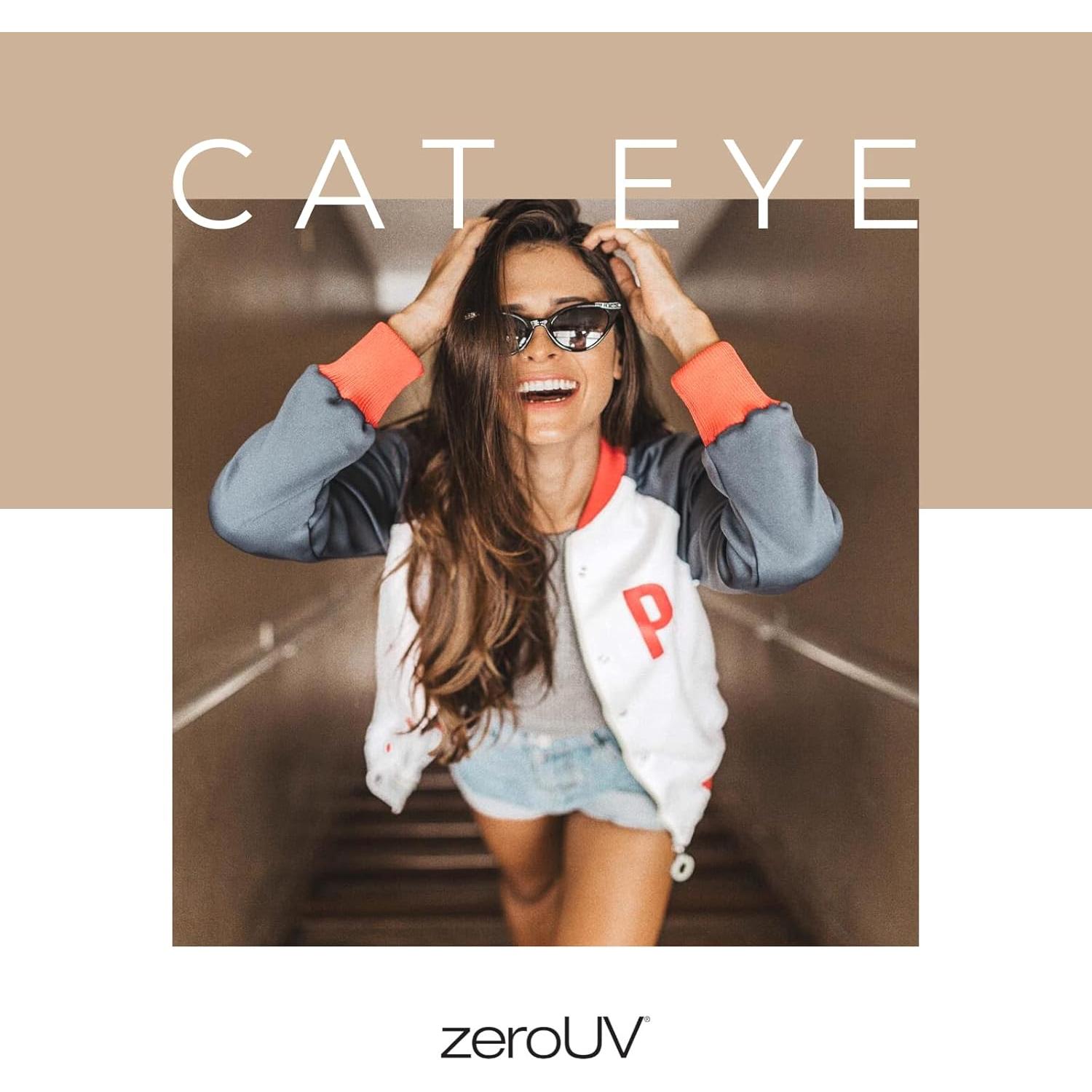 Gafas de Sol Cat Eye Vintage ZeroUV 50mm UV400 para Mujeres