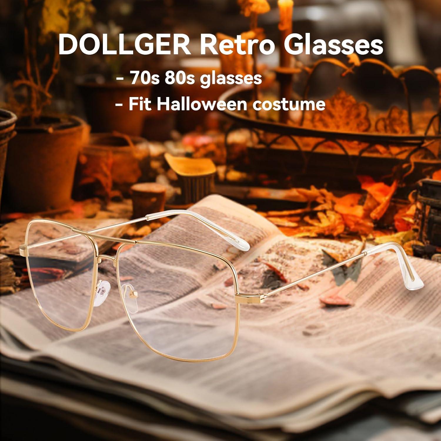 Gafas Clásicas Dollger DG209 Montura Metal Lentes Transparentes