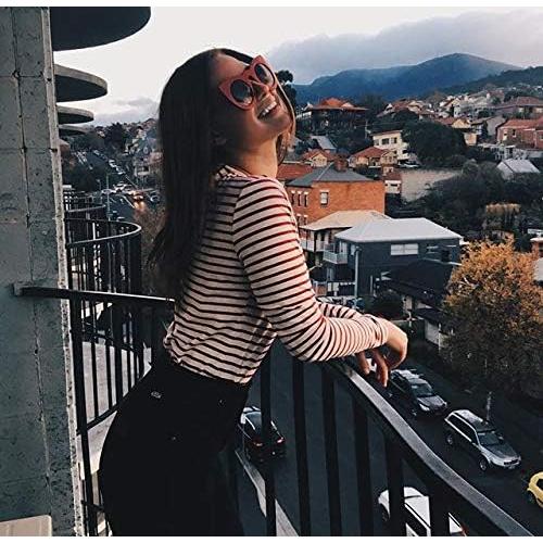 Gafas de Sol Retro ZeroUV Gato Grande 48mm Rojo/Humo