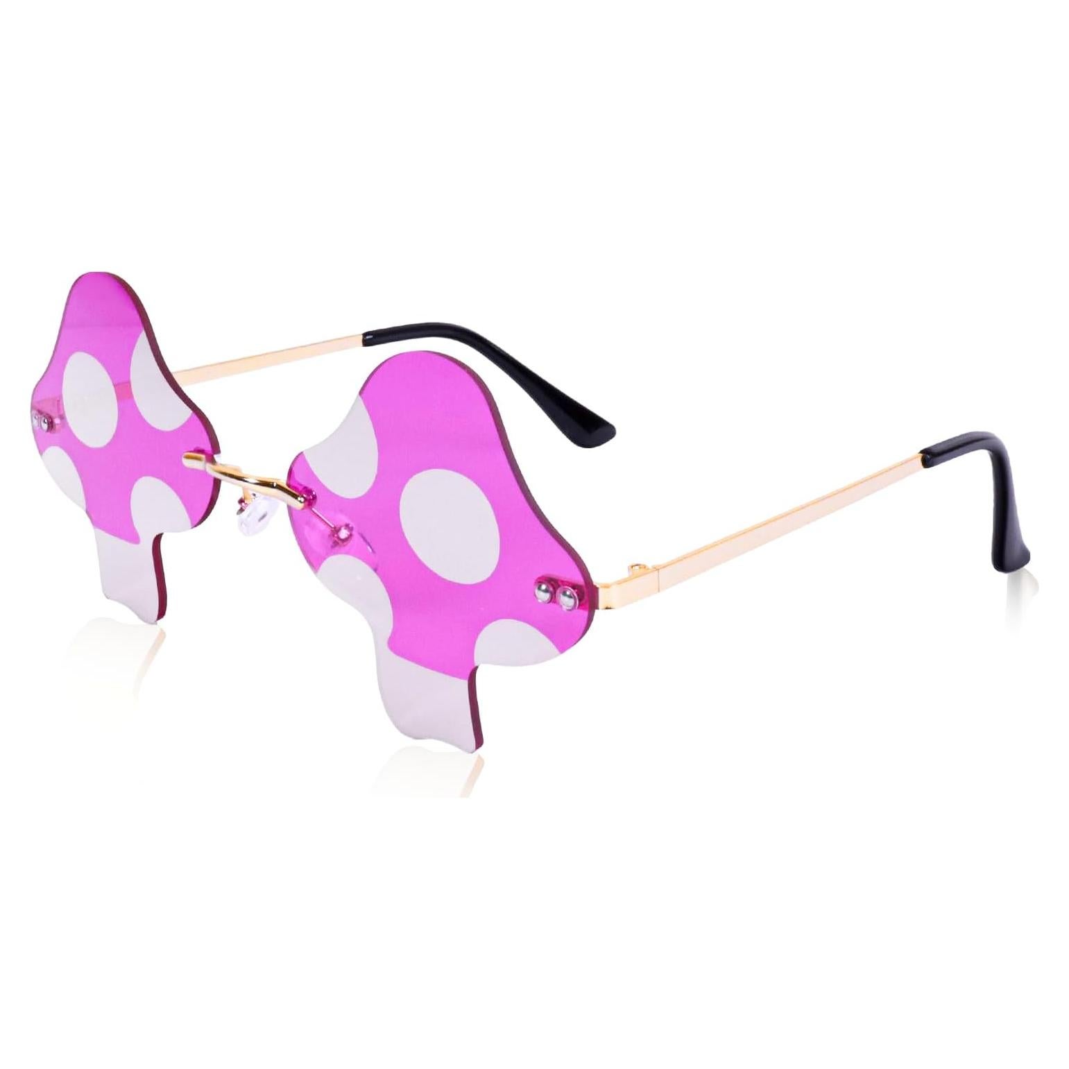 Gafas de sol hongo coloridas para fiestas y cosplay